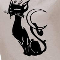 BLACK CAT MOON T SHIRT T-shirt