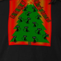 merry christmas CAT TREE T-shirt