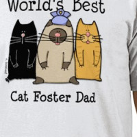 World's Best Cat Foster Dad T-shirt