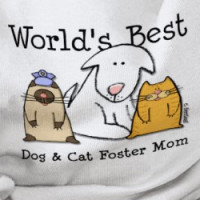 World's Best Dog, Cat Foster Mom T-shirt